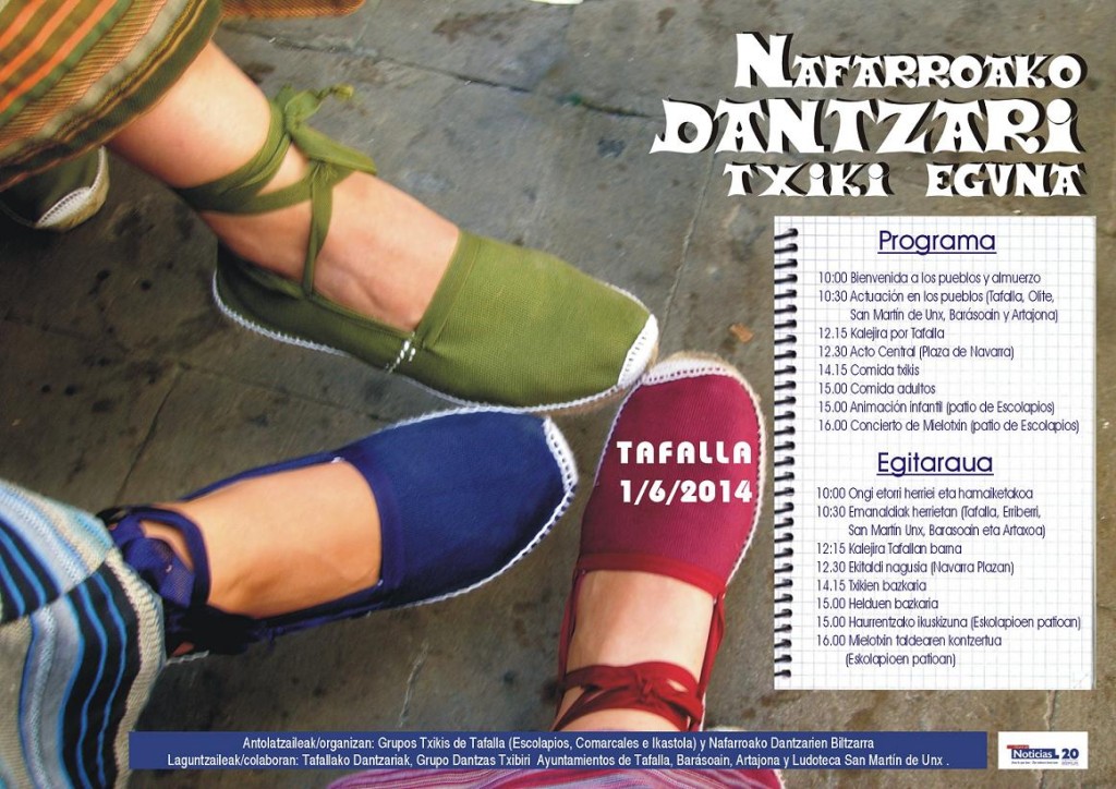 Tafalla acoge el próximo 1 de junio el “Dantzari Txiki Eguna de Navarra 2014″