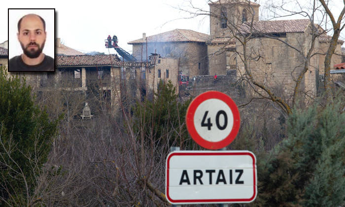 Fallece un vecino de Artaiz al arder la caldera y desatar un incendio en su casa